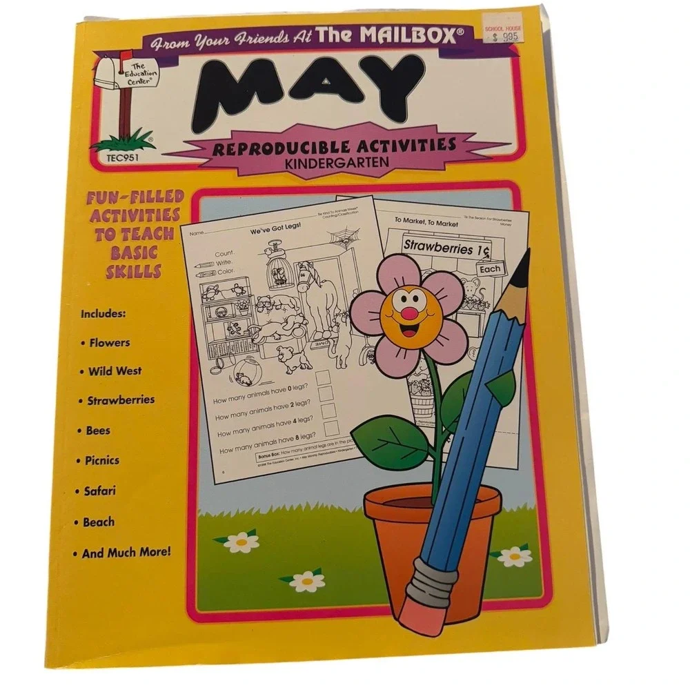 Vintage The Mailbox Kindergarten Reproducible Activities Lot of 8 Missing Feb